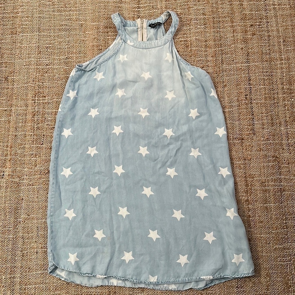 Velvet Heart Chambray Denim Star Swing Dress XS